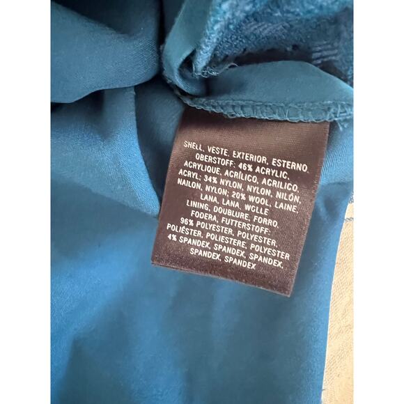 Teal Blue Lace Pencil Skirt by Moulinette Soeurs Size 0 - Picture 5 of 6